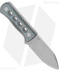 Alternative view of QSP Canary Neck Knife Fixed Blade Blue Denim Micarta (2.5" SW)