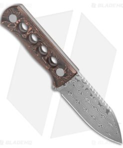 Alternative view of QSP Canary Neck Knife Fixed Blade Copper Foil Carbon Fiber (2.5" Dam)
