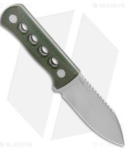 Alternative view of QSP Canary Neck Knife Fixed Blade Green Micarta (2.5" SW)