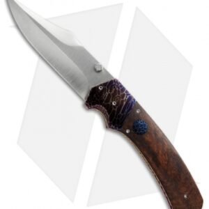 Rainy & Cory Vallotton Freedom Fighter D/A Automatic Knife Iron Wood (4" Satin)