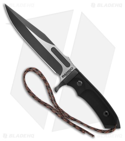 Rambo: Last Blood Bowie Knife Authentic Replica w/ Cord (8" Two-Tone)