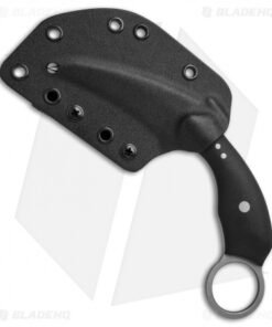 Alternative view of Ryan W Knives UTrap Karambit Fixed Blade Knife Black G-10 (3.2" Acid Wash)