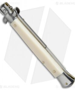 Alternative view of SKM AB 11" Italian Stiletto Automatic Knife Sim Bone (5" Satin Bayonet)