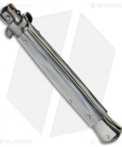 Alternative view of SKM AB 11" Italian Stiletto Automatic Knife Gray Pearlex (5" Satin Kriss)