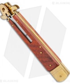 Alternative view of SKM 9.75" Slimline Leverlock Automatic Knife Rosewood (4.25" Black)