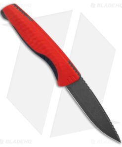 Alternative view of SOG Aegis FX Fixed Blade Knife Rescue Red/Indigo Blue (3.6" Stonewash)
