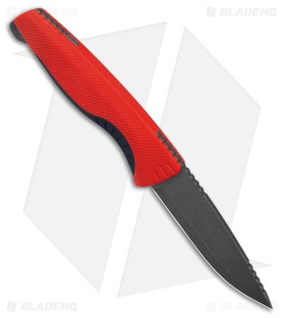 SOG Aegis FX Fixed Blade Knife Rescue Red/Indigo Blue (3.6" Stonewash) - Image 2