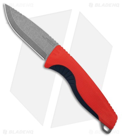 SOG Aegis FX Fixed Blade Knife Rescue Red/Indigo Blue (3.6" Stonewash)