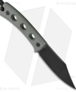Alternative view of SENCUT Waxahachie Fixed Blade Knife Dark Green Micarta (3.7" Black SW) SA11C