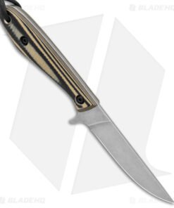 Alternative view of Smith & Sons Spur Fixed Blade Knife Black/Tan G-10 (3.37" Stonewash)