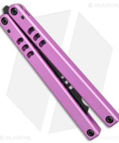 Alternative view of Squid Industries Mako V4.5 Bottle Opener Balisong Trainer Pink (4.3" Black)