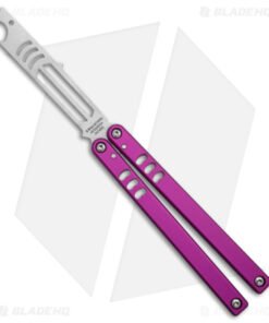 Squid Industries Mako V4.5 Bottle Opener Balisong Trainer Purple (4.3" SW)