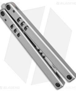 Alternative view of Squid Industries Mako V4.5 Bottle Opener Balisong Trainer Silver (4.3" SW)