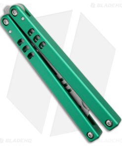 Alternative view of Squid Industries Mako V4.5 Bottle Opener Balisong Trainer Green (4.3" SW)