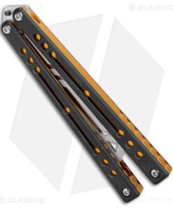 Alternative view of Squid Industries Nautilus Balisong Trainer Knife V2 Black Gold (4.5" Satin)