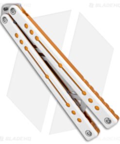 Alternative view of Squid Industries Nautilus Balisong Trainer Knife V2 Winter Gold (4.5" Satin)