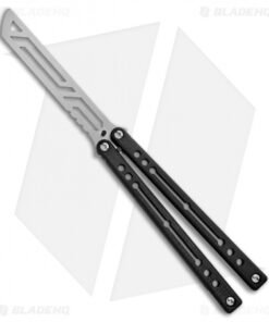 Squid Industries Nautilus V2 Butterfly Balisong Trainer Silver/Black (Satin)