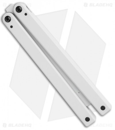 Squid Industries Squiddy Butterfly Balisong Trainer White PVC (4.3" White) - Image 3