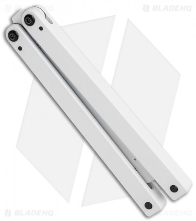 Squid Industries Squiddy Butterfly Balisong Trainer White PVC (4.3" White) - Image 2