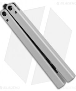 Alternative view of Squid Industries Triton Inked Butterfly Balisong Trainer Silver (Black Trainer)