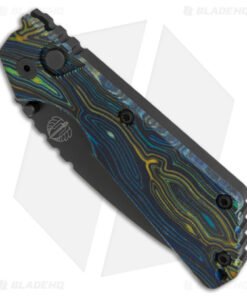Alternative view of Strider + Pro-Tech SnG Automatic Unique Micarta Starry Night (3.5" Black S45VN)