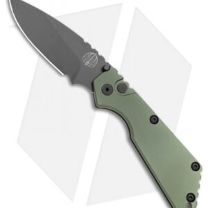 Strider + Pro-Tech SnG Automatic Knife Solid Green Aluminum (3.5" Black)