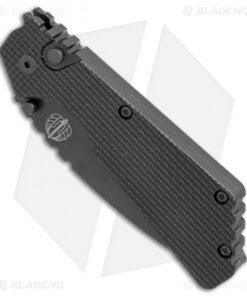 Alternative view of Strider + Pro-Tech PT Automatic Knife Knurled Black (2.75" Black Serr)