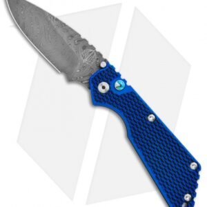 Strider + Pro-Tech SnG Automatic Knife Blue/Black G-10 (3.5" Damascus)