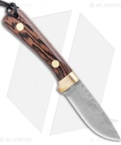 Alternative view of Svord Damascus Drop Point Fixed Blade Knife Wood Handle (3.5" Damascus)