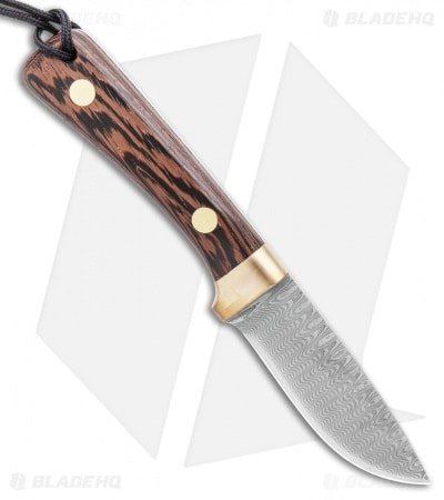 Svord Damascus Drop Point Fixed Blade Knife Wood Handle (3.5" Damascus) - Image 2