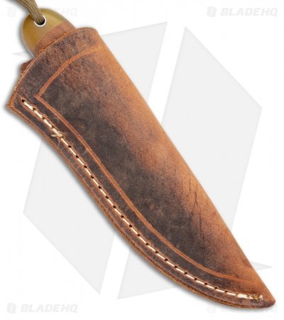 T.M. Hunt Custom Magua Fixed Blade Knife Bullseye Filework G-10/Micarta (3.5") - Image 3