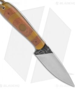 Alternative view of T.M. Hunt Custom Magua Fixed Blade Knife Bullseye Filework G-10/Micarta (3.5")