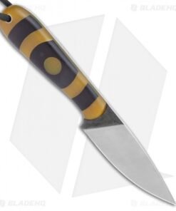 Alternative view of T.M. Hunt Custom Magua Fixed Blade Knife Bullseye Green/Black G-10 (3.5" Satin)