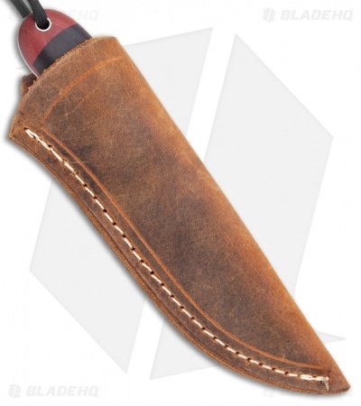 T.M. Hunt Custom Magua Fixed Blade Knife Bullseye Red/Black (3.5" Satin) - Image 3