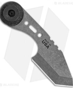 Alternative view of TOPS 3 Bros Fixed Blade Tanto Neck Knife Black Micarta (2.2" Tumbled)