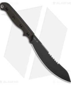 Alternative view of TOPS Knives Brush Wolf Fixed Blade Knife Green Canvas Micarta (6.5" Tungsten)