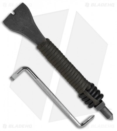 TOPS Knives PRY Knife Fixed Blade Knife & Pry-Probe-Punch Tool (5.7" Black Serr) - Image 2