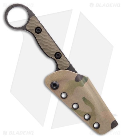 Toor Knives Jank Shank Fixed Blade Knife Covert Green G-10(3" Black) - Image 3