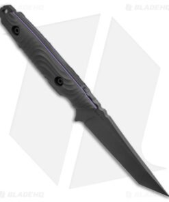Alternative view of Toor Knives Kingpin Tanto Fixed Blade Knife Black G-10 Purple Liner (4" Black)