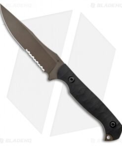 Toor Knives Krypteia JD35S Fixed Blade Knife Black G-10 (4" Bronze Serrated)