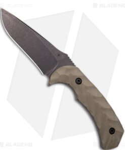 Toor Knives Mullet Covert Green Fixed Blade Knife Green G-10 (4" Black)