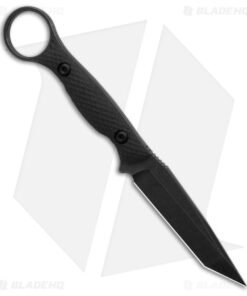 Alternative view of Toor Knives Serpent Carbon Fixed Blade Knife Tanto Black G-10 (3.9" Black)