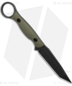 Alternative view of Toor Knives Serpent Tanto Fixed Blade Knife Covert Green G-10 (3.9" Black)