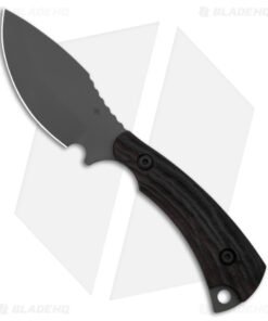 Toor Knives Vellum Skinner Fixed Blade Knife Antler Textured Ebony (3.50" Gray)