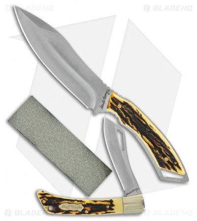 Uncle Henry 2-Piece Fixed/Folder Tin w/ Sharpening Stone