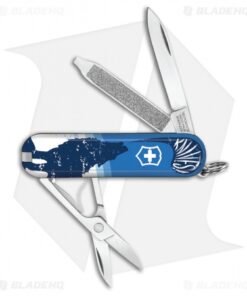 Victorinox Classic SD Swiss Army Knife Blade HQ Blue Crazy Wolf "Lobo Loco"
