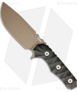 Wander Tactical Lynx Fixed Blade Knife Black Micarta (4.25" FDE)