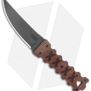 Williams Blade Design Hira Zukuri Mini Kaiken Fixed Blade Micarta (3.5" Black)
