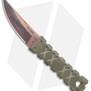 Williams Blade Design Shobu Zukuri Mini Kaiken Green Micarta (3.5" Apocalyptic)