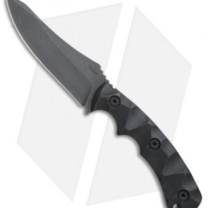 Wilmont Knives Persian Fixed Blade Knife Black G-10 (4.125" Acid SW)
